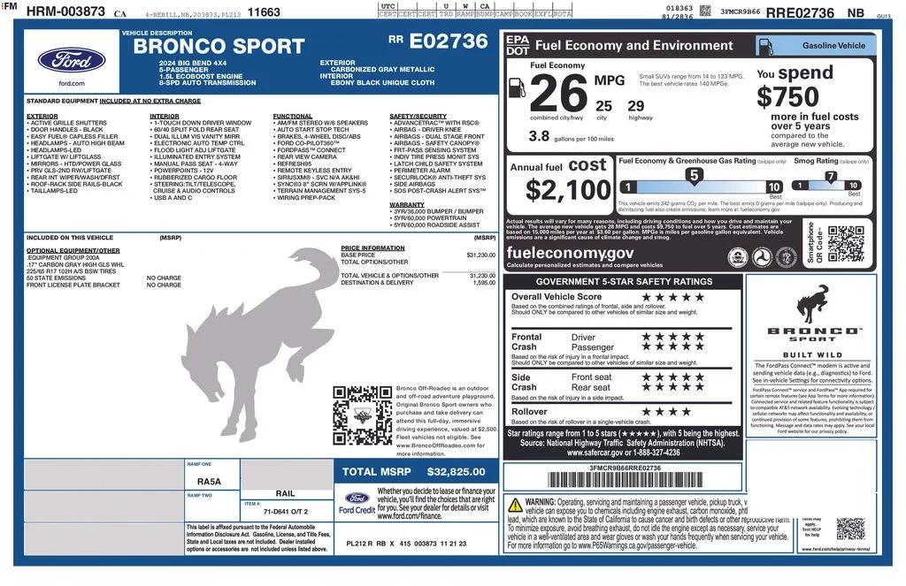 ford bronco sport 2024 3FMCR9B66RRE02736 image ford bronco sport 2024 3FMCR9B66RRE02736 image